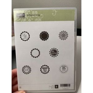 Stampin Up A ROUND ARRAY Stamp Set Thank U For You You make me smile RETIRED